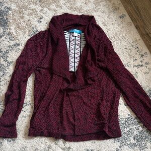 Buttons Burgundy Cardigan Sweater